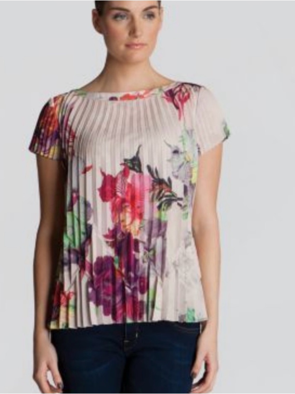 Ted Baker Pleated Floral Top L-XL